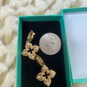 Fashion Jewelry Fleur Elegant Gold Floral Drop Earrings